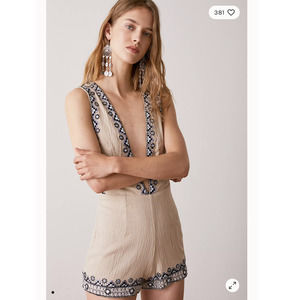 Free People KAS Wandering Soul Plunge Romper